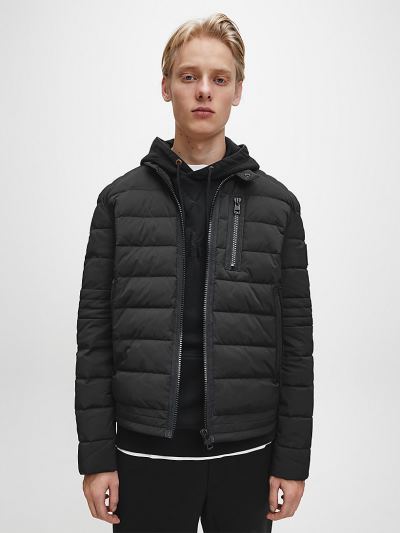 Calvin Klein Ruhák HU244599 | Calvin Klein Quilted Moto Férfi Dzseki Fekete